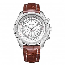 Годинник Megir White Brown MG2007