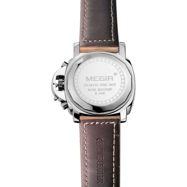 Годинник Megir Silver White Brown MG3406 - 3487795