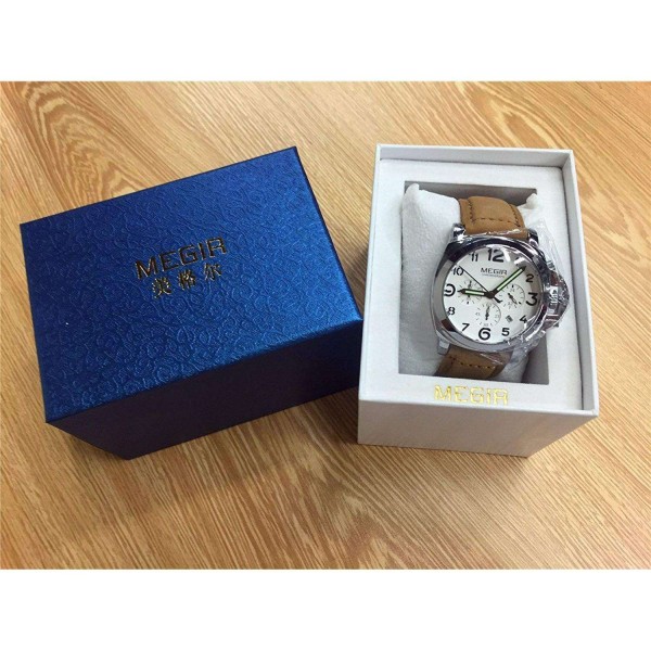 Годинник Megir Silver White Brown MG3406 - 3487795