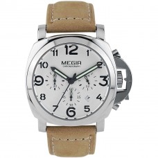 Годинник Megir Silver White Brown MG3406