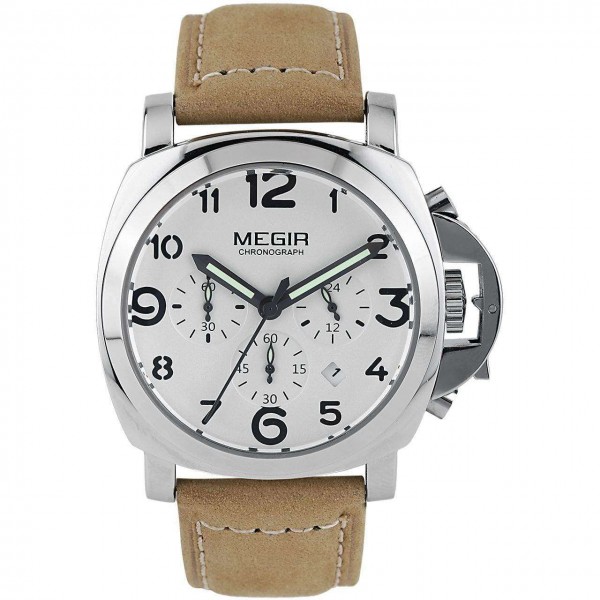 Годинник Megir Silver White Brown MG3406 - 3487795