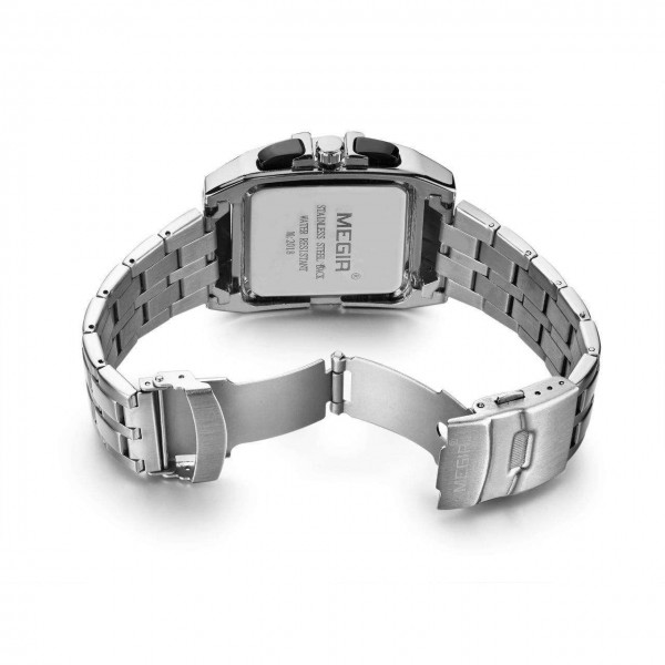 Годинник Megir Silver Black Silver MG2018 SS - 3487804