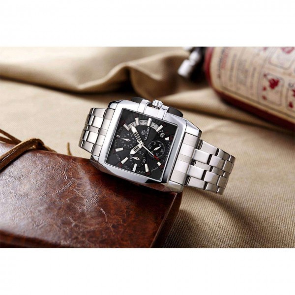 Годинник Megir Silver Black Silver MG2018 SS - 3487804