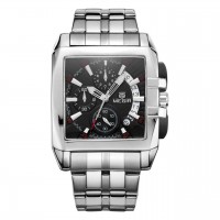Годинник Megir Silver Black Silver MG2018 SS