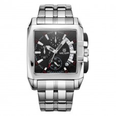 Годинник Megir Silver Black Silver MG2018 SS