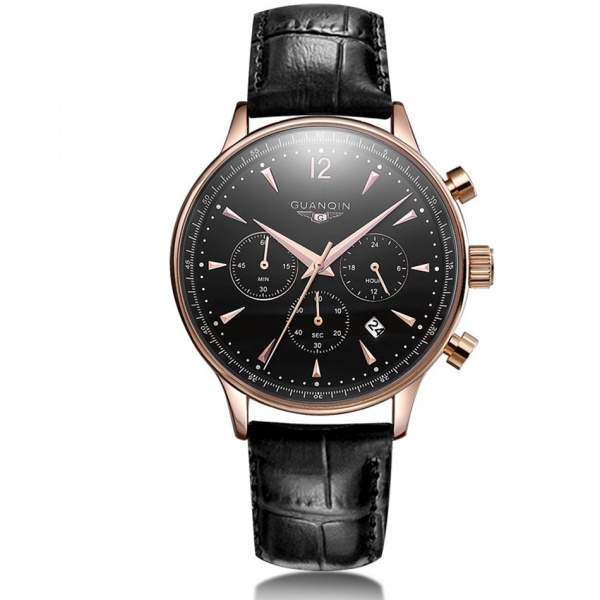 Часы Guanqin Gold-Black-Black GQ001 CL - 3488117