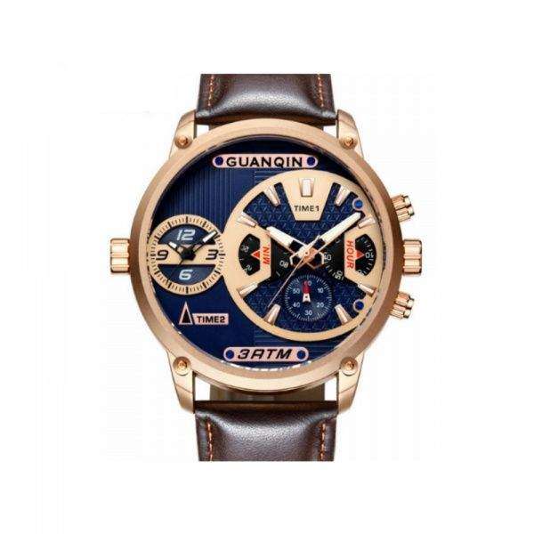 Часы Guanqin Gold-Blue-Brown GS19076 CL - 3488130