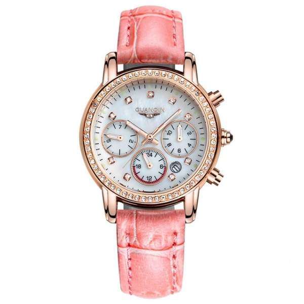 Часы Guanqin Gold-White-Coral GQ15001 CL - 3488146