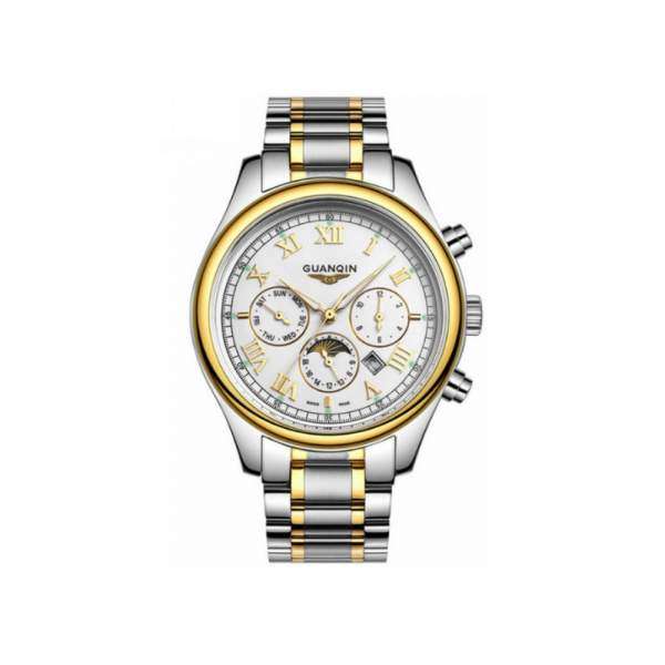 Часы Guanqin Gold-White-SilverGold GQ12001 CS - 3488154