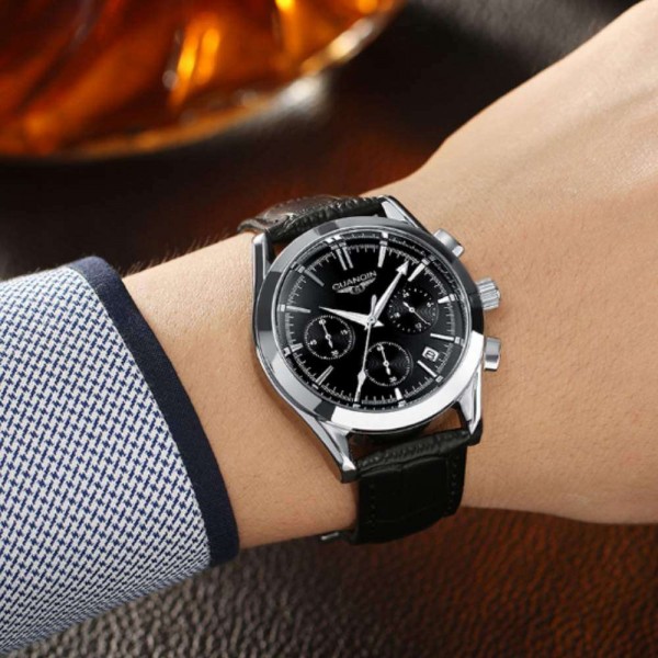 Годинник Guanqin Silver-Black-Black GS19096 CL - 3488163