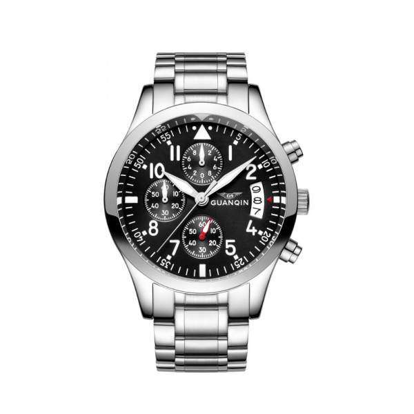 Часы Guanqin Silver-Black-Silver GS19064 CS - 3488173