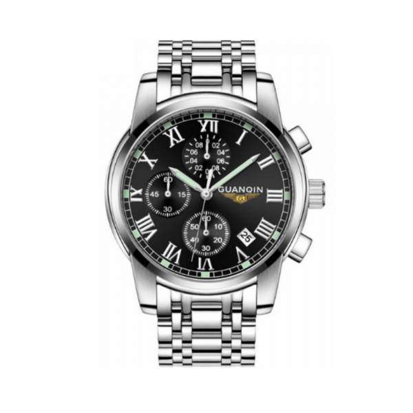 Часы Guanqin Silver-Black-Silver GS19095 CS - 3488176