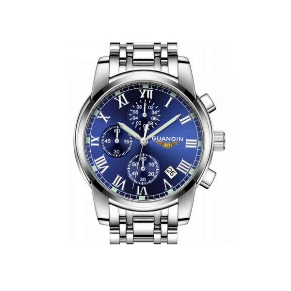 Часы Guanqin Silver-Blue-Silver GS19095 CS - 3488184