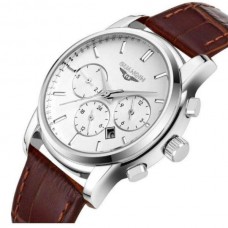 Часы Guanqin Silver-White-Brown GQ12005 CL