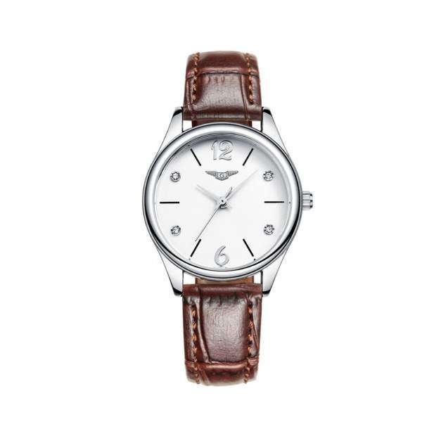 Часы Guanqin Silver-White-Brown GS19031 CL - 3488196
