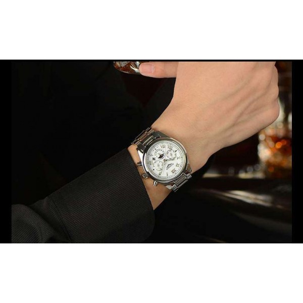 Часы Guanqin Silver-White-Silver GQ12001 CS - 3488199 Часы Guanqin Silver-White-Silver GQ12001 CS - 3488199