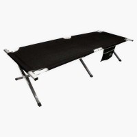 Ліжко кемпінговий Highlander Aluminium Camp Bed w/pocket Black