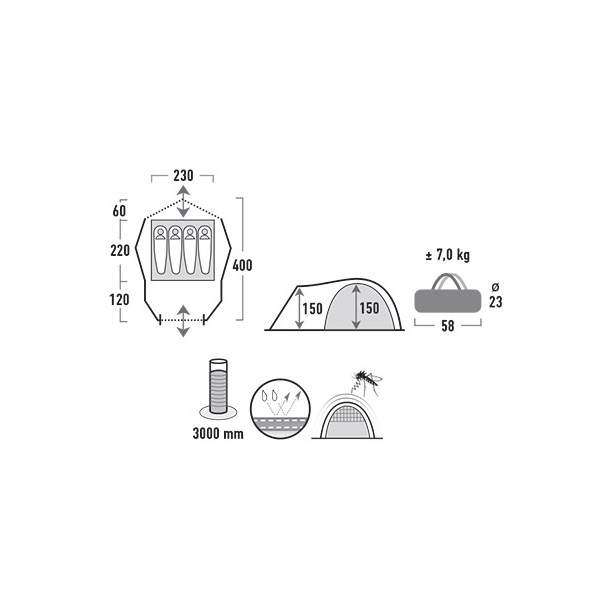 Палатка High Peak Almada 4 (Tuscany oliv) - 3489031 Палатка High Peak Almada 4 (Tuscany oliv) - 3489031