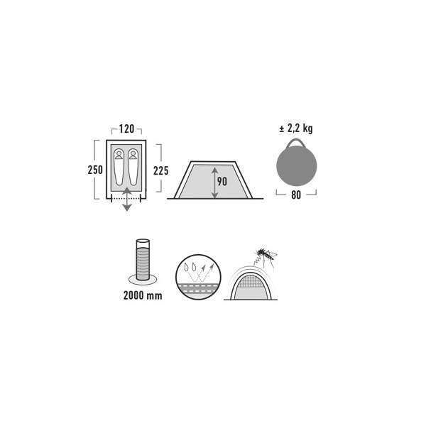 Палатка High Peak Boston 2 (Aluminium/Dark Grey) - 3489049 Палатка High Peak Boston 2 (Aluminium/Dark Grey) - 3489049