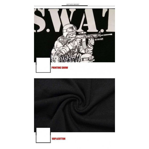 Футболка черная с принтом SWAT - 3490298 Футболка черная с принтом SWAT - 3490298