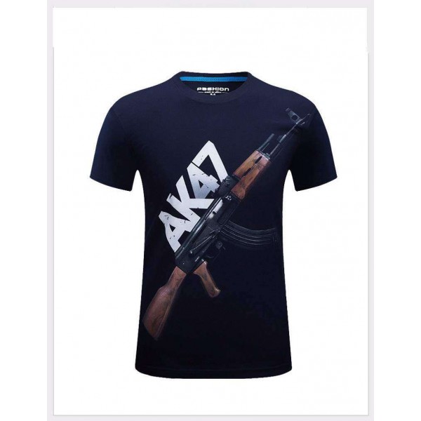 Футболка черная с принтом АК47 - 3490299