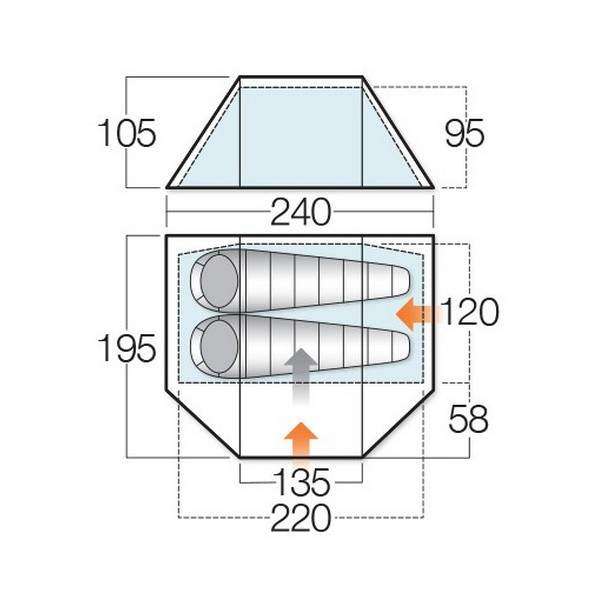 Намет Vango Delta Alloy 200 Cactus - 3490622 Намет Vango Delta Alloy 200 Cactus - 3490622