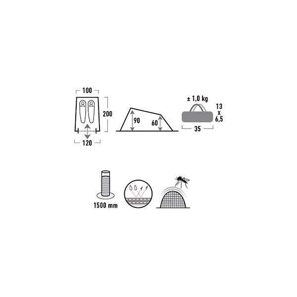 Палатка High Peak Minilite 2 (Blue Grey) - 3490623 Палатка High Peak Minilite 2 (Blue Grey) - 3490623