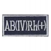Нашивка "Группа крови 4+" (8,5х4,0)