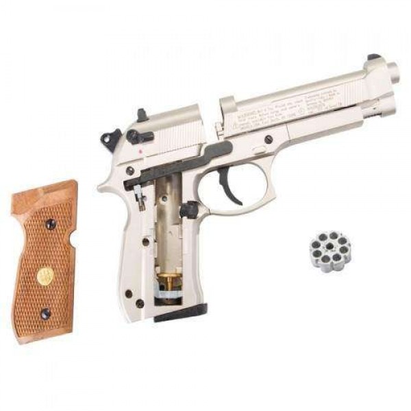 Пістолет Umarex Beretta 92 FS Nickel/wood Umarex Beretta 92 FS Nickel/wood - 3494323 Пістолет Umarex Beretta 92 FS Nickel/wood Umarex Beretta 92 FS Nickel/wood - 3494323