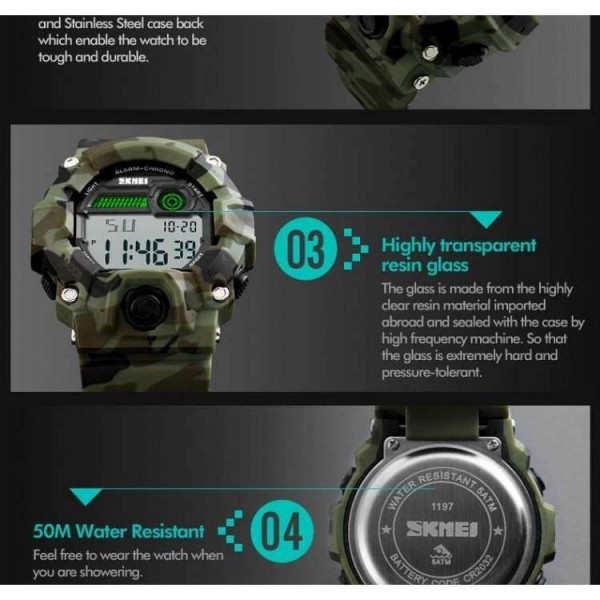 Тактические часы SKMEI CAMO 1197 - 3499133