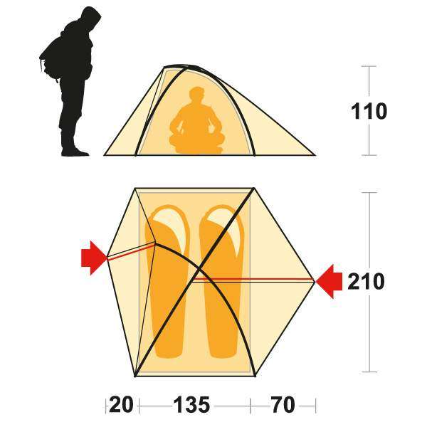 Намет Ferrino Flare 2 (8000) Red - 3502595