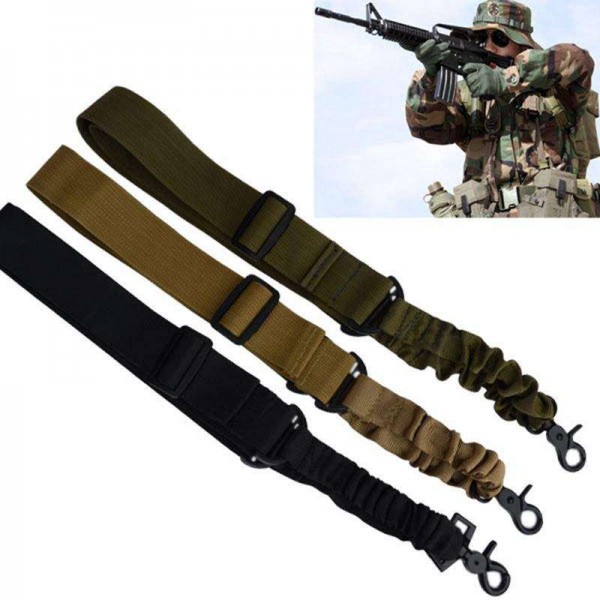 Одноточковий збройовий ремінь (карабін) чорний - 3502608