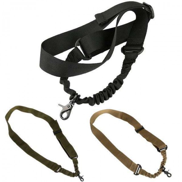 Одноточковий збройовий ремінь (карабін) чорний - 3502608
