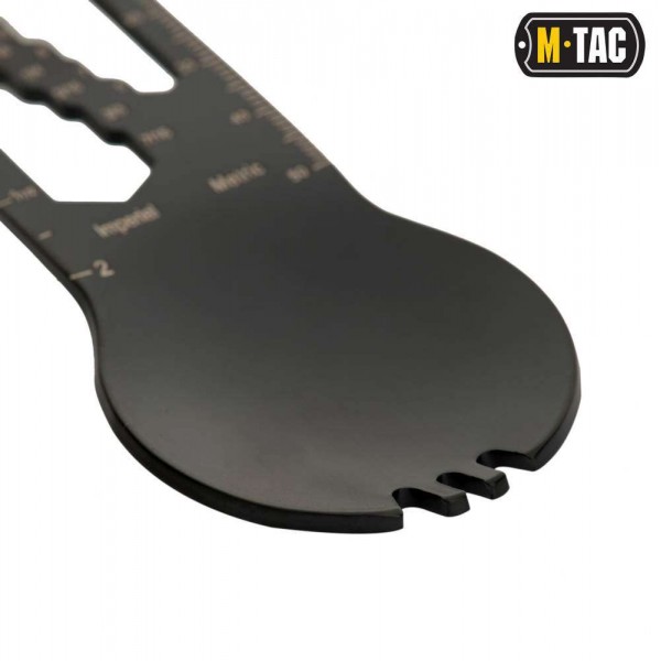 M-Tac мультитул/столовий прибор з карабіном чорний - 60007002