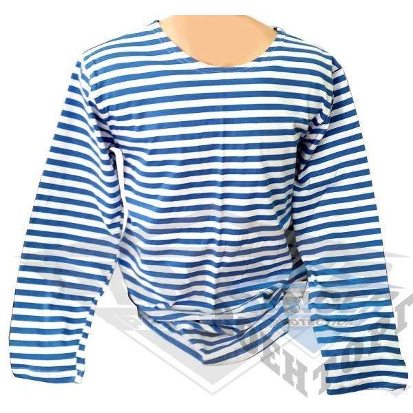 Тільняшка синя смужка з начосом - 3507500