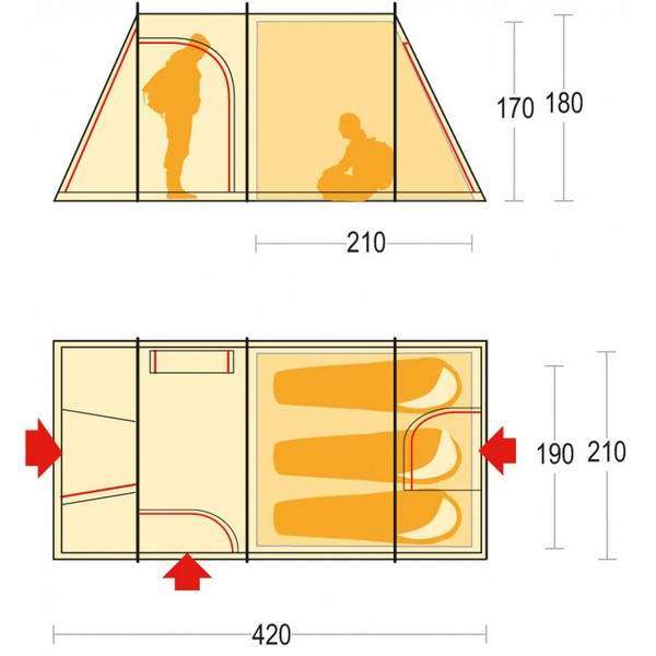 Палатка Ferrino Proxes 3 Kelly Green - 3547610 Палатка Ferrino Proxes 3 Kelly Green - 3547610