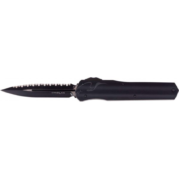 Нож Microtech Cypher Double Edge Black Blade серрейторНож Microtech Cypher Double Edge Black Blade серрейтор - 3548389