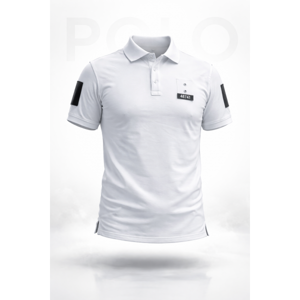 Футболка поло полиции «Coolmax» (белая) - 3399350