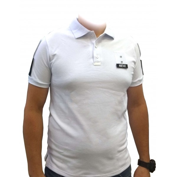 Футболка поло для поліції Coolmax біла - 3399350