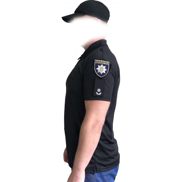 Футболка Поло чорна для поліції ХБ - 2592946 Футболка Поло чорна для поліції ХБ - 2592946