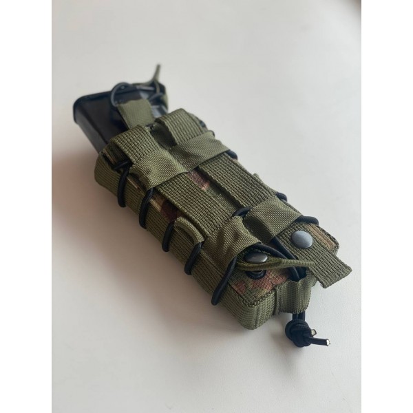 Одинарный штурмовой подсумок для магазинов АК на кнопках МК Мультикам - 3578085