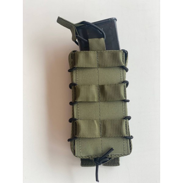 Одинарный штурмовой подсумок для магазинов АК на кнопках МК Олива - 3578086