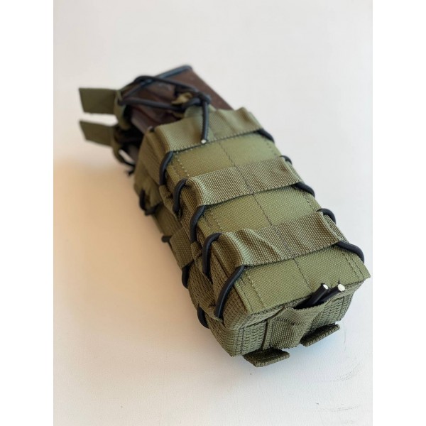 Двойной штурмовой подсумок для магазинов АК на кнопках МК Олива - 3578087 Двойной штурмовой подсумок для магазинов АК на кнопках МК Олива - 3578087