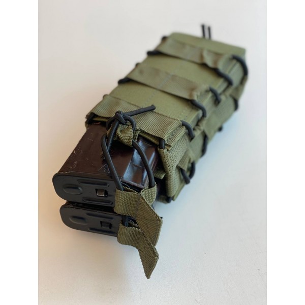 Двойной штурмовой подсумок для магазинов АК на кнопках МК Олива - 3578087 Двойной штурмовой подсумок для магазинов АК на кнопках МК Олива - 3578087