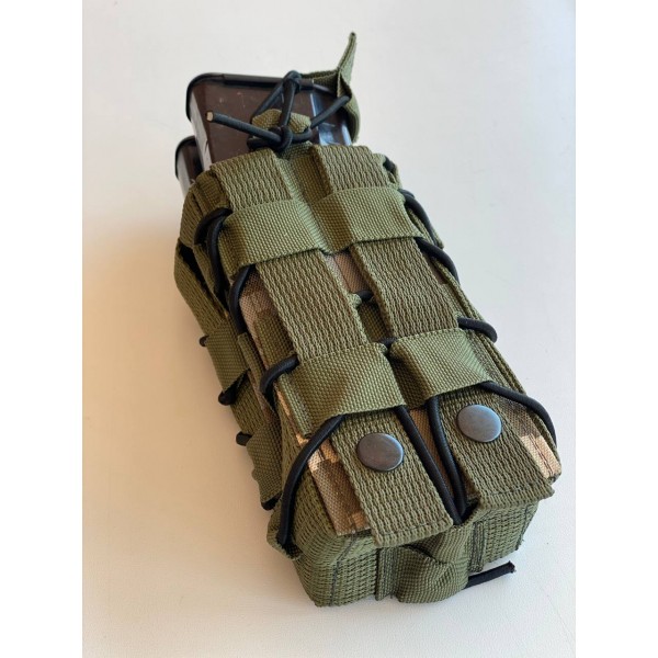 Двойной штурмовой подсумок для магазинов АК на кнопках МК ММ-14 - 3578088 Двойной штурмовой подсумок для магазинов АК на кнопках МК ММ-14 - 3578088