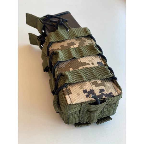 Двойной штурмовой подсумок для магазинов АК на кнопках МК ММ-14 - 3578088 Двойной штурмовой подсумок для магазинов АК на кнопках МК ММ-14 - 3578088