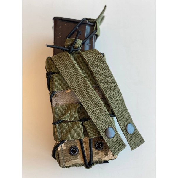 Двойной штурмовой подсумок для магазинов АК на кнопках МК ММ-14 - 3578088 Двойной штурмовой подсумок для магазинов АК на кнопках МК ММ-14 - 3578088