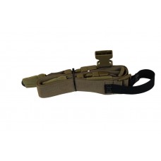 Ремінь збройовий двоточковий з посиленим карабіном uaBronik Койот