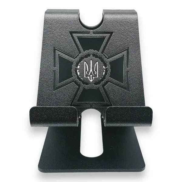 Підставка для телефону металева СБУ "Служба безпеки України" Чорна - 3578258