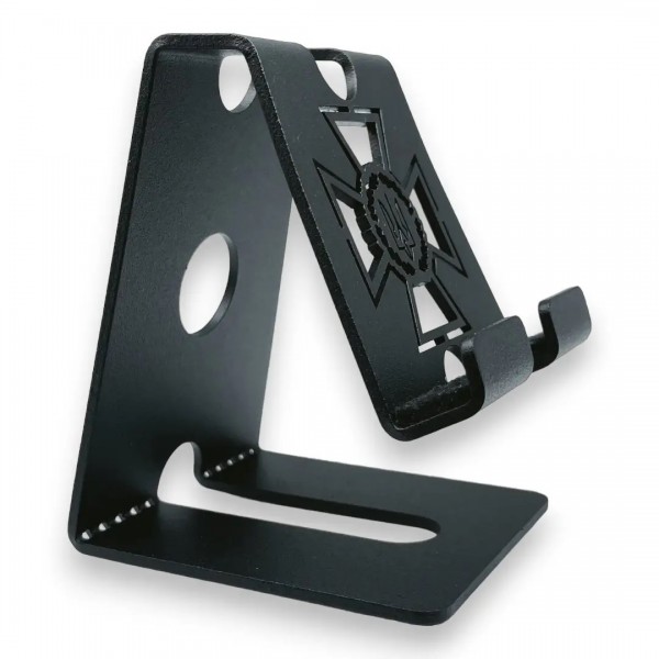 Підставка для телефону металева СБУ "Служба безпеки України" Чорна - 3578258